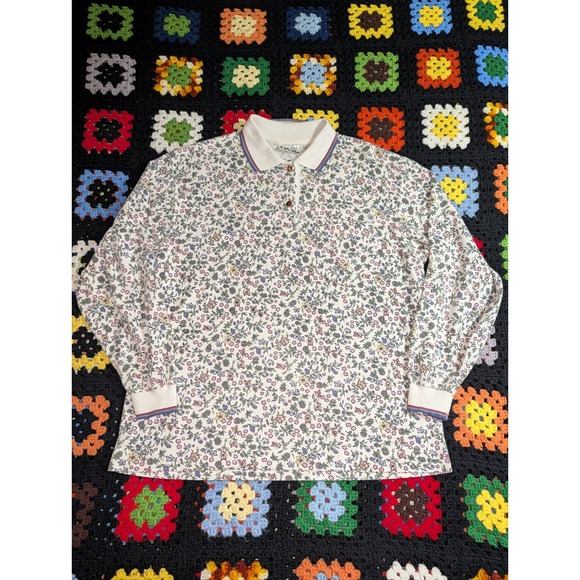 Levi's Tops - Vintage Levi's Travelers Long Sleeve Polo Shirt Women's Medium Floral